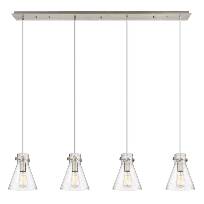Innovations 124-410-1PS-SN-G411-8SDY Six Light Linear Pendant, Brushed Satin Nickel
