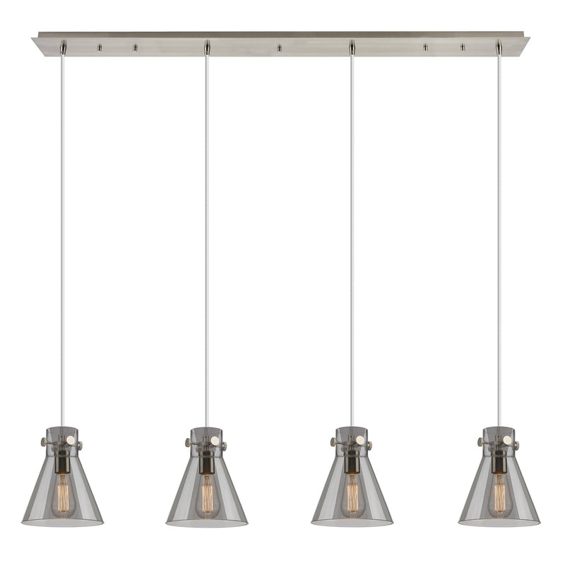 Innovations 124-410-1PS-SN-G411-8SM Nine Light Linear Pendant, Brushed Satin Nickel