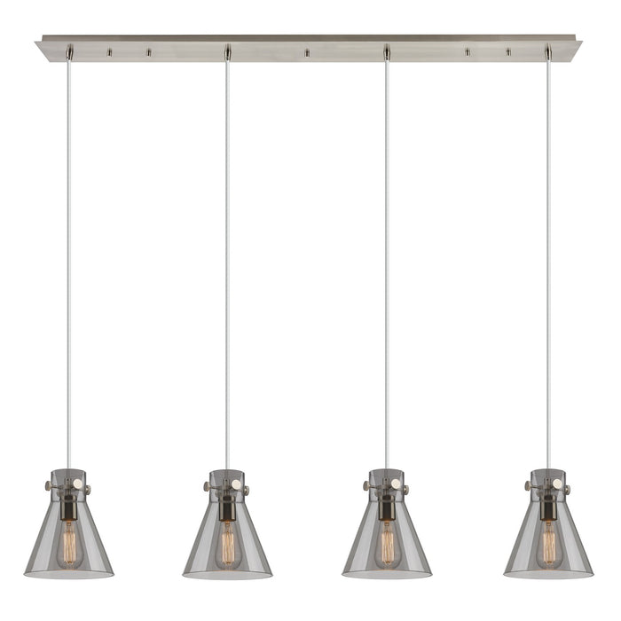 Innovations 124-410-1PS-SN-G411-8SM Nine Light Linear Pendant, Brushed Satin Nickel