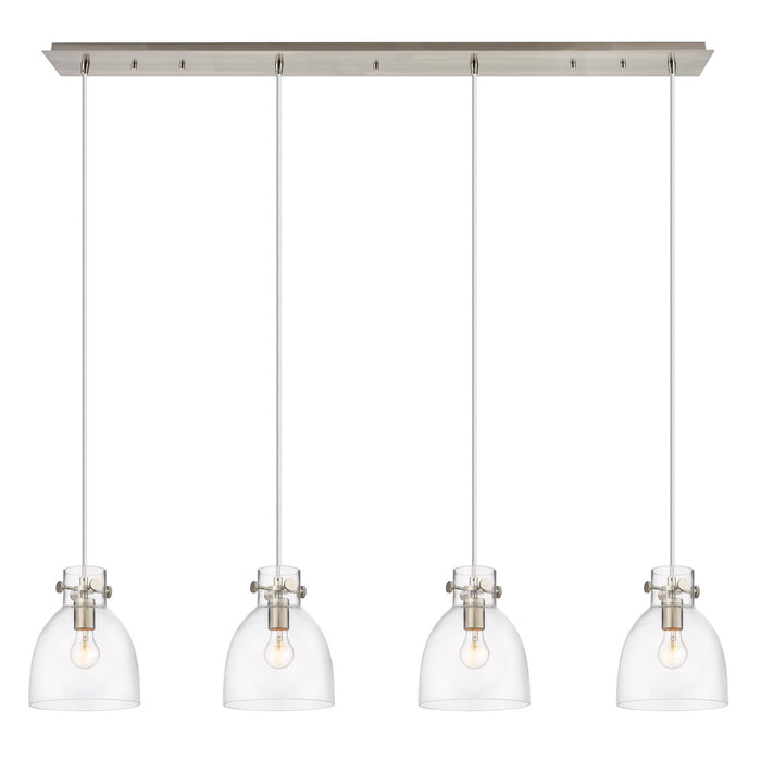 Innovations 124-410-1PS-SN-G412-8CL Six Light Linear Pendant, Brushed Satin Nickel
