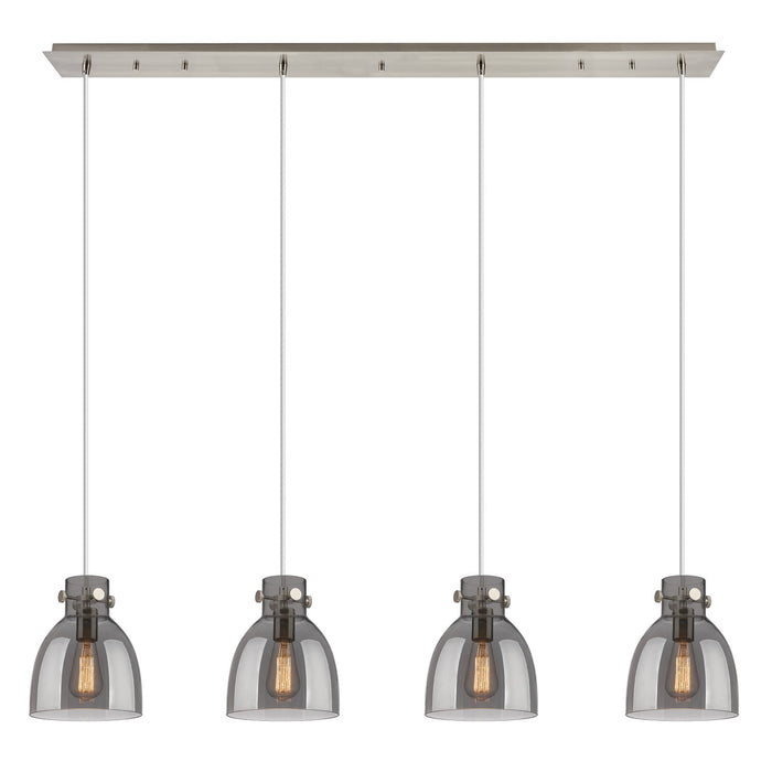 Innovations 124-410-1PS-SN-G412-8SM Two Light Linear Pendant, Brushed Satin Nickel