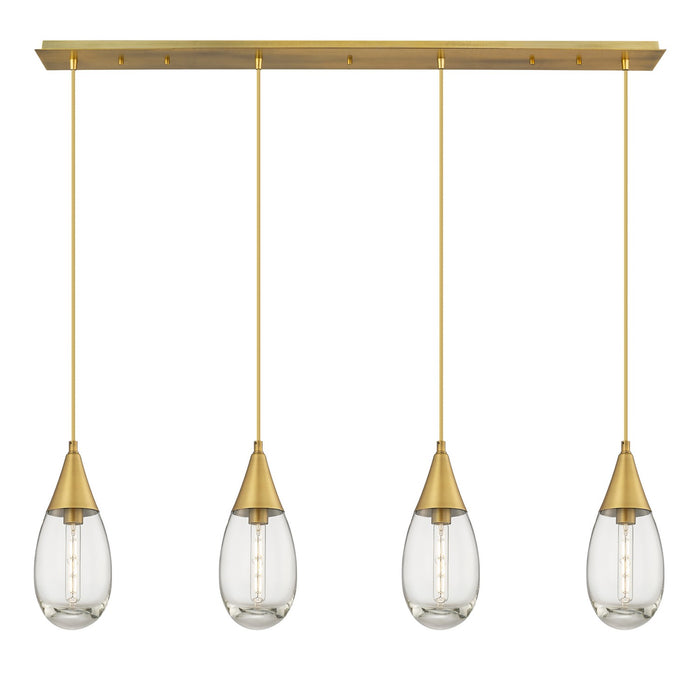 Innovations 124-450-1P-BB-G450-6CL LED Linear Pendant, Brushed Brass