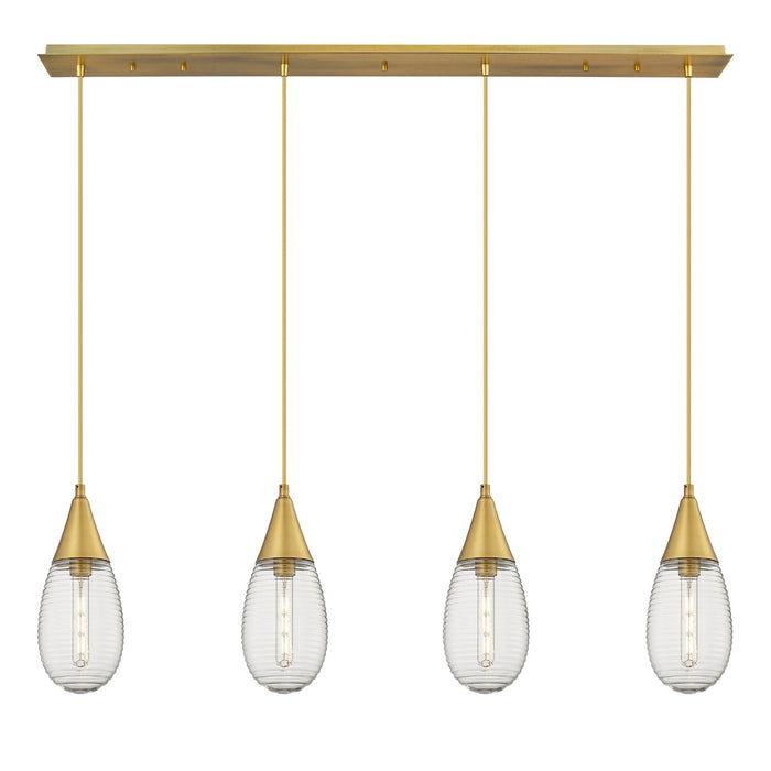Innovations 124-450-1P-BB-G450-6SCL LED Linear Pendant, Brushed Brass