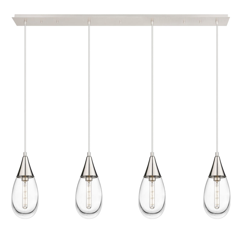 Innovations 124-450-1P-PN-G450-6CL LED Linear Pendant, Polished Nickel