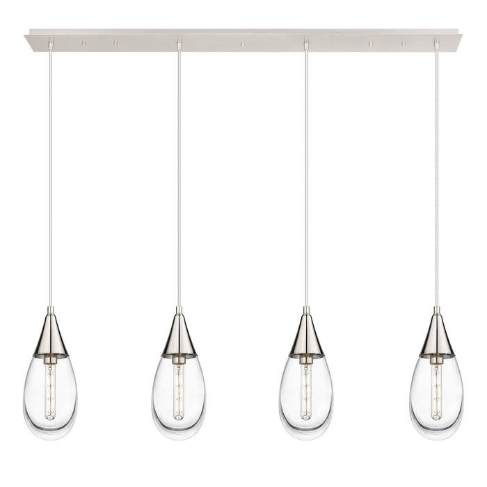 Innovations 124-450-1P-PN-G450-6CL LED Linear Pendant, Polished Nickel