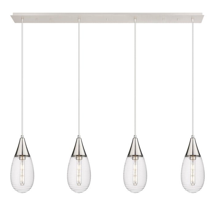 Innovations 124-450-1P-PN-G450-6SCL LED Linear Pendant, Polished Nickel