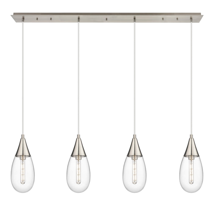 Innovations 124-450-1P-SN-G450-6CL LED Linear Pendant, Brushed Satin Nickel