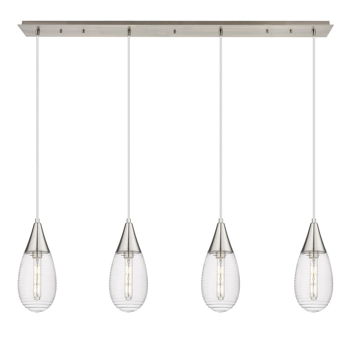 Innovations 124-450-1P-SN-G450-6SCL LED Linear Pendant, Brushed Satin Nickel