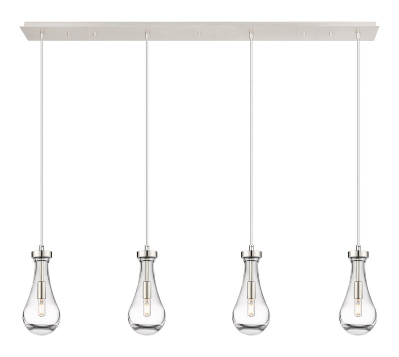 Innovations 124-451-1P-PN-G451-5CL LED Linear Pendant, Polished Nickel