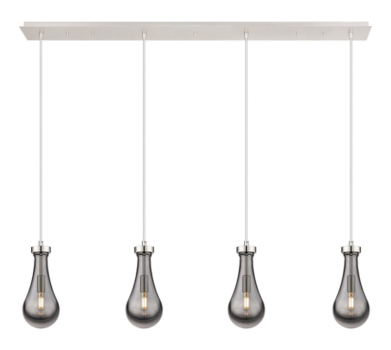 Innovations 124-451-1P-PN-G451-5SM LED Linear Pendant, Polished Nickel