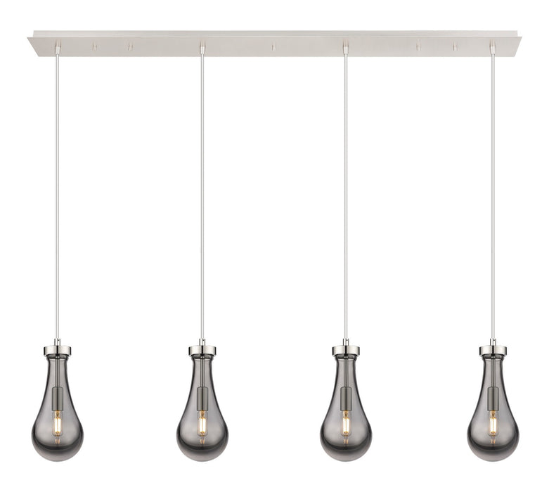Innovations 124-451-1P-PN-G451-5SM LED Linear Pendant, Polished Nickel