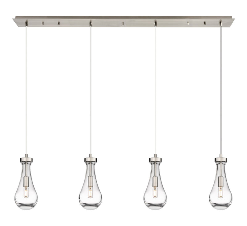Innovations 124-451-1P-SN-G451-5CL LED Linear Pendant, Brushed Satin Nickel
