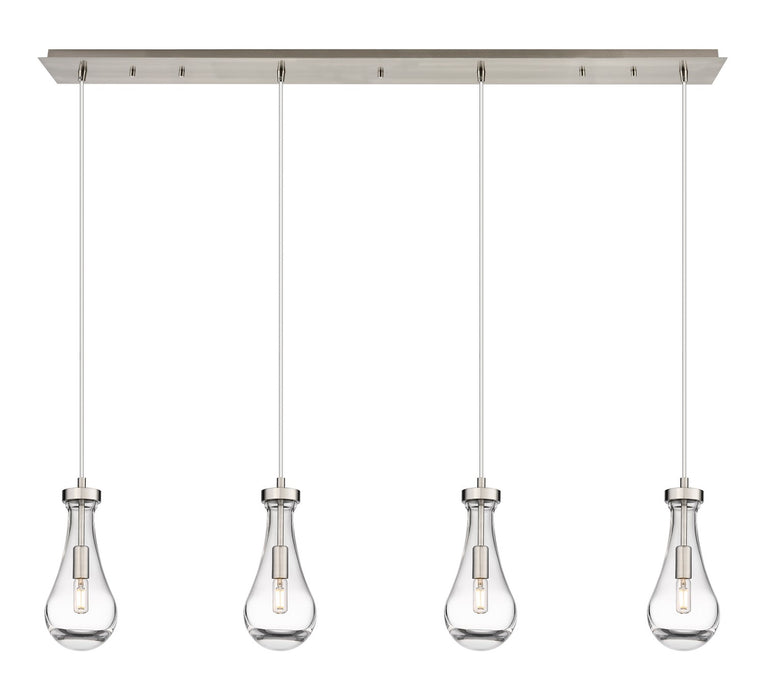 Innovations 124-451-1P-SN-G451-5CL LED Linear Pendant, Brushed Satin Nickel