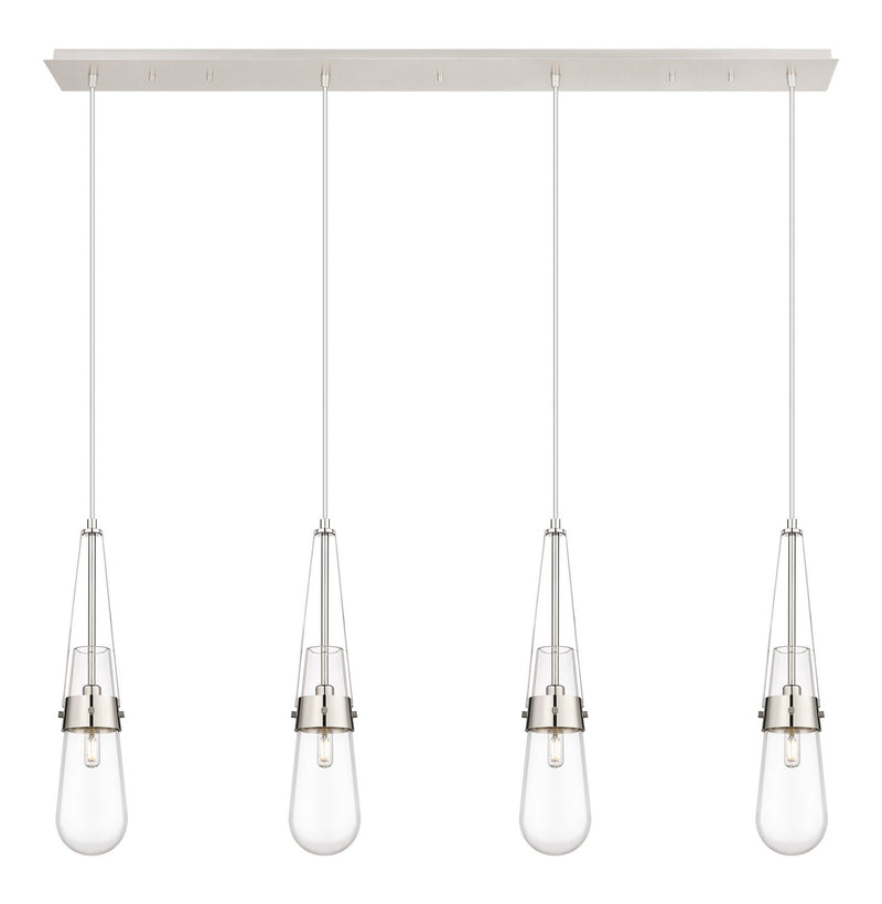 Innovations 124-452-1P-PN-G452-4CL LED Linear Pendant, Polished Nickel