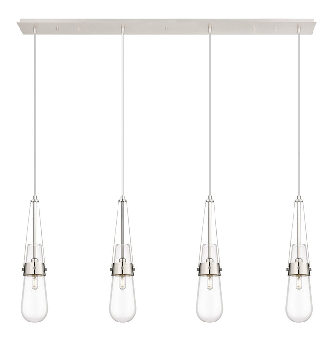 Innovations 124-452-1P-PN-G452-4CL LED Linear Pendant, Polished Nickel