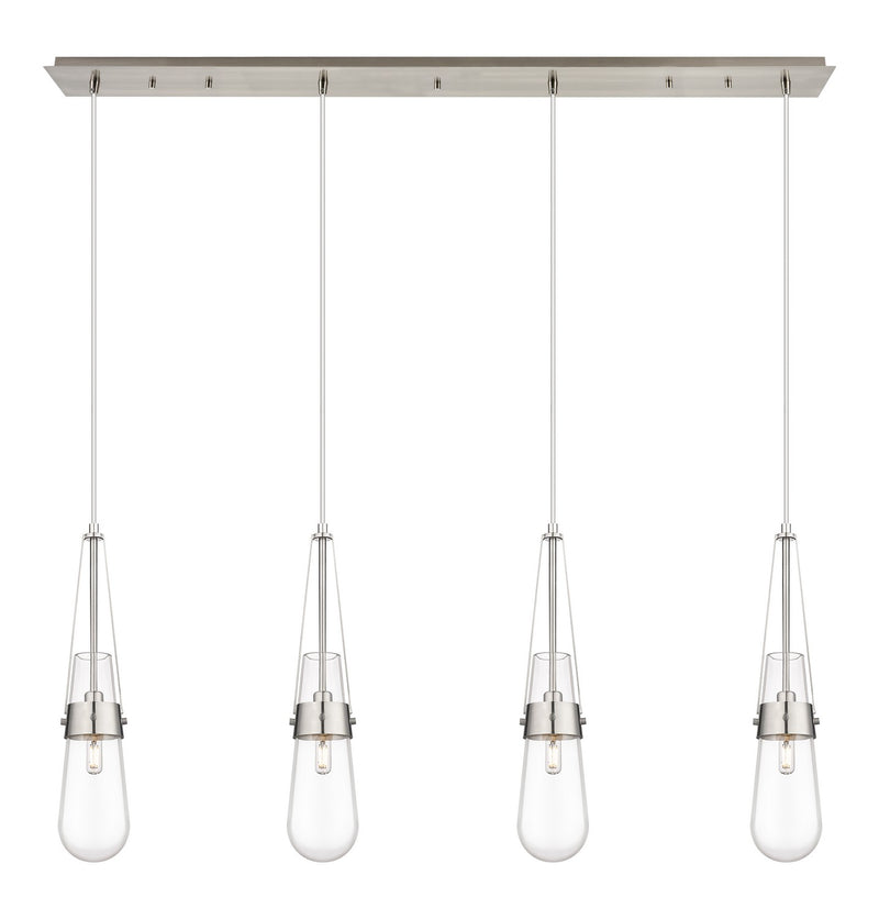 Innovations 124-452-1P-SN-G452-4CL LED Linear Pendant, Brushed Satin Nickel
