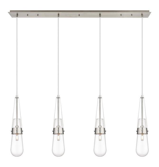Innovations 124-452-1P-SN-G452-4CL LED Linear Pendant, Brushed Satin Nickel