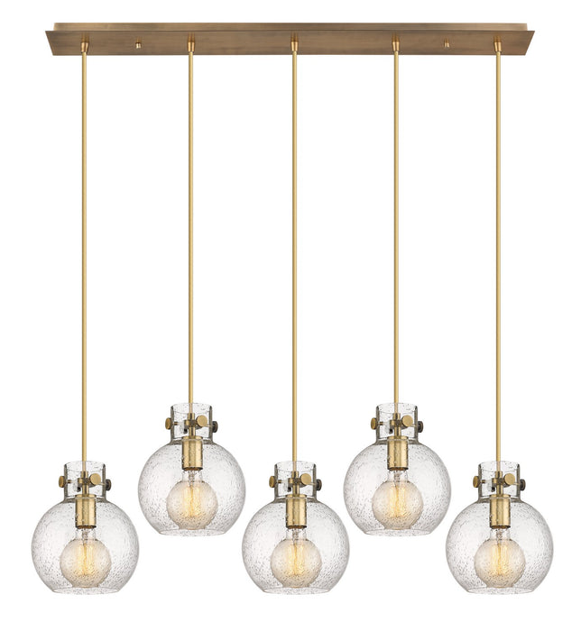 Innovations 125-410-1PS-BB-G410-8SDY Eight Light Linear Pendant, Brushed Brass