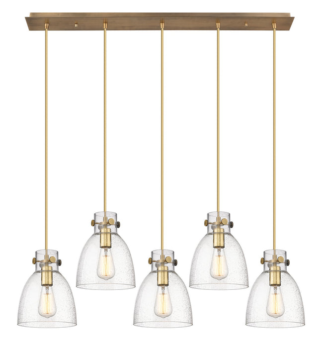 Innovations 125-410-1PS-BB-G412-8SDY Three Light Linear Pendant, Brushed Brass