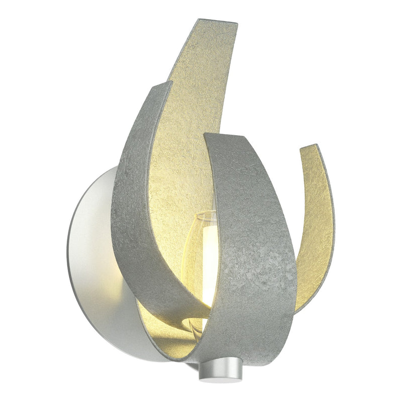 Hubbardton Forge 206501-SKT-82-YE0352 One Light Wall Sconce, Vintage Platinum
