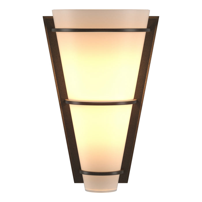 Hubbardton Forge 206551-SKT-05-GG0059 One Light Wall Sconce, Bronze