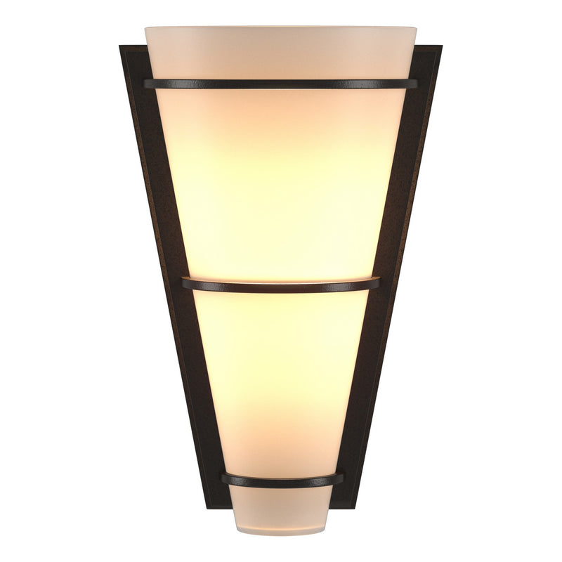Hubbardton Forge 206551-SKT-14-GG0059 One Light Wall Sconce, Oil Rubbed Bronze
