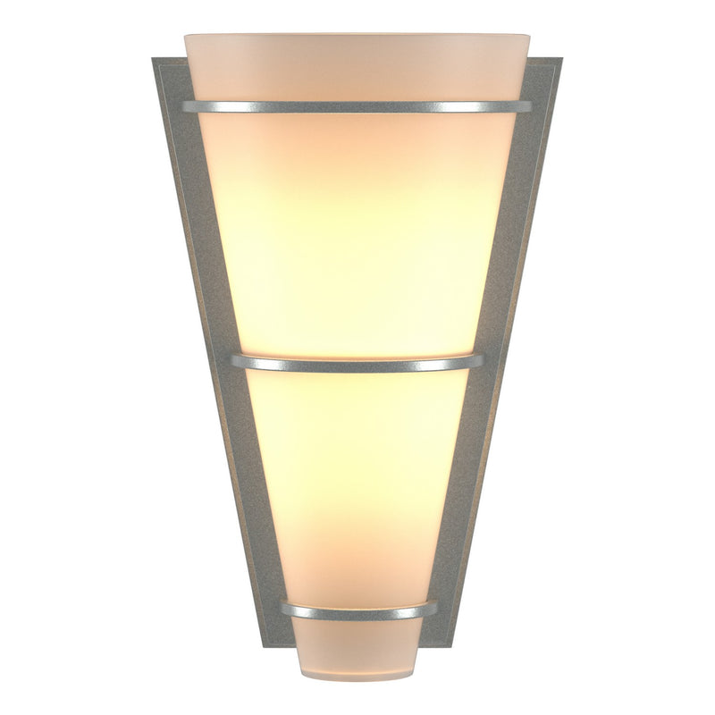 Hubbardton Forge 206551-SKT-82-GG0059 One Light Wall Sconce, Vintage Platinum