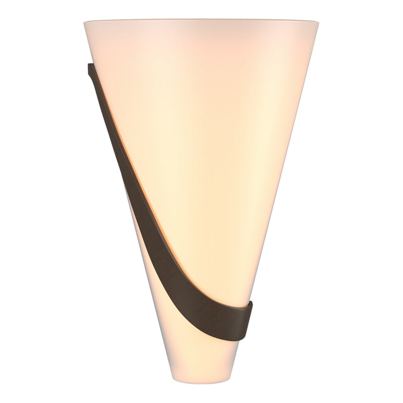 Hubbardton Forge 206563-SKT-LFT-05-GG0074 Two Light Wall Sconce, Bronze