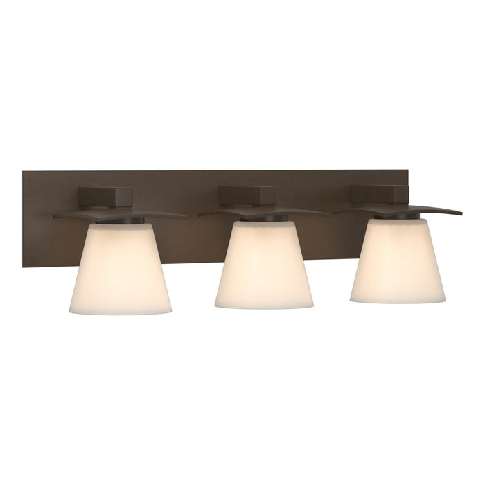 Hubbardton Forge 206603-SKT-05-GG0242 Three Light Wall Sconce, Bronze