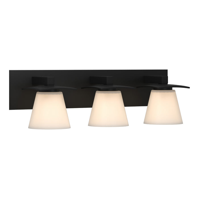 Hubbardton Forge 206603-SKT-10-GG0242 Three Light Wall Sconce, Black