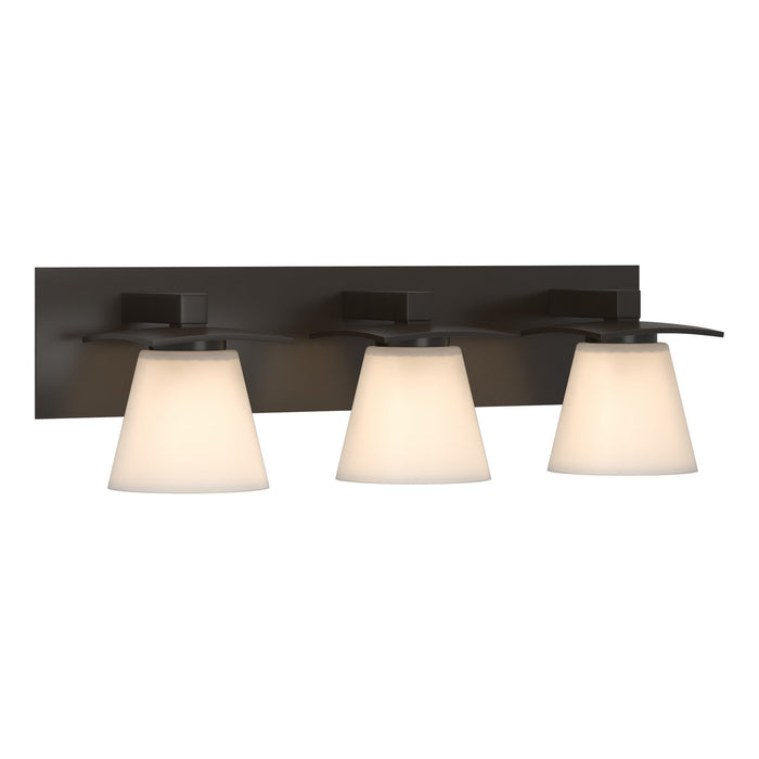 Hubbardton Forge 206603-SKT-14-GG0242 Three Light Wall Sconce, Oil Rubbed Bronze