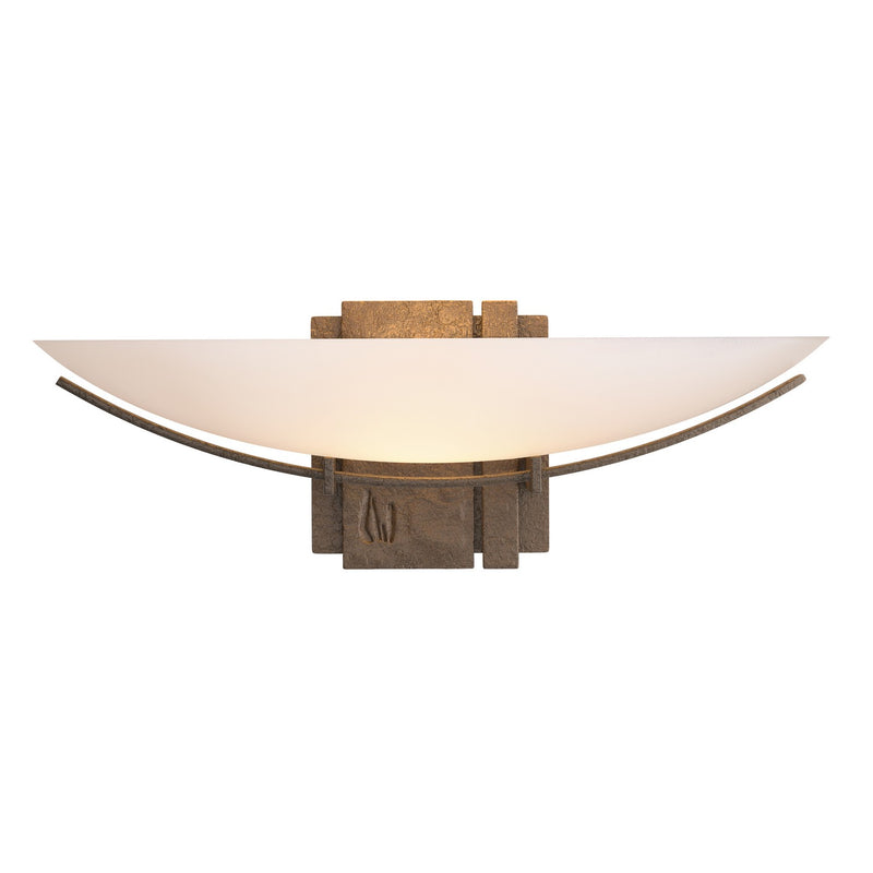 Hubbardton Forge 207370-SKT-05-GG0090 One Light Wall Sconce, Bronze