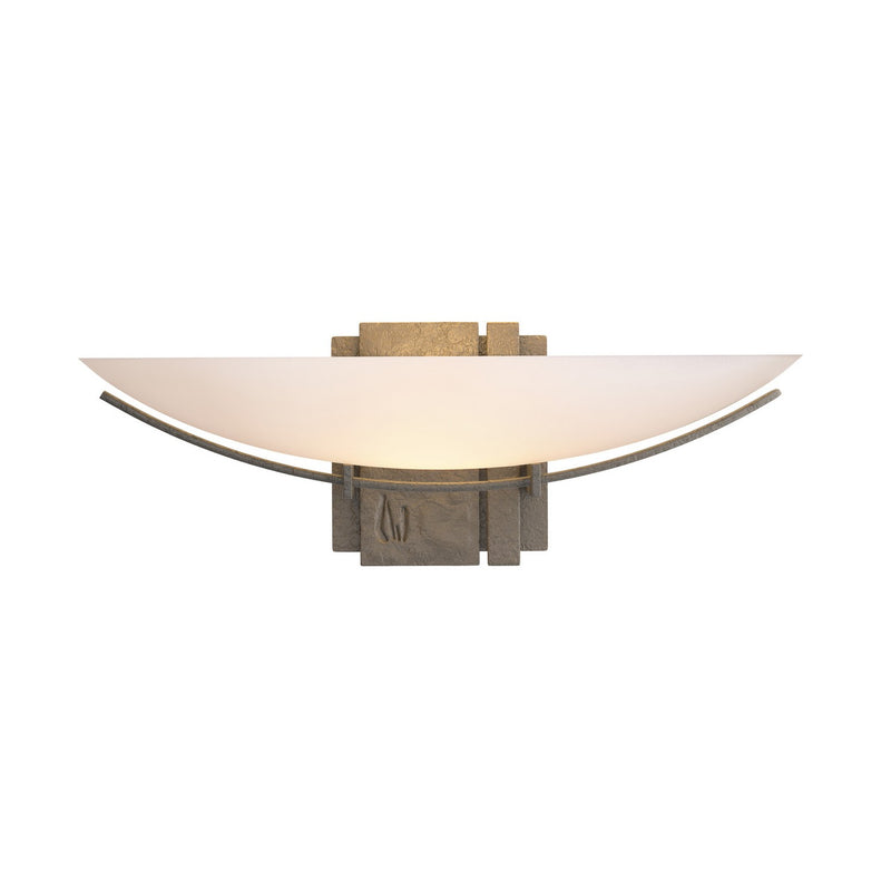 Hubbardton Forge 207370-SKT-07-GG0090 One Light Wall Sconce, Dark Smoke