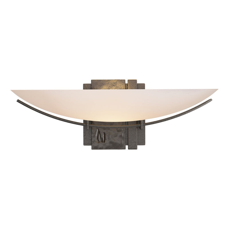 Hubbardton Forge 207370-SKT-14-GG0090 One Light Wall Sconce, Oil Rubbed Bronze