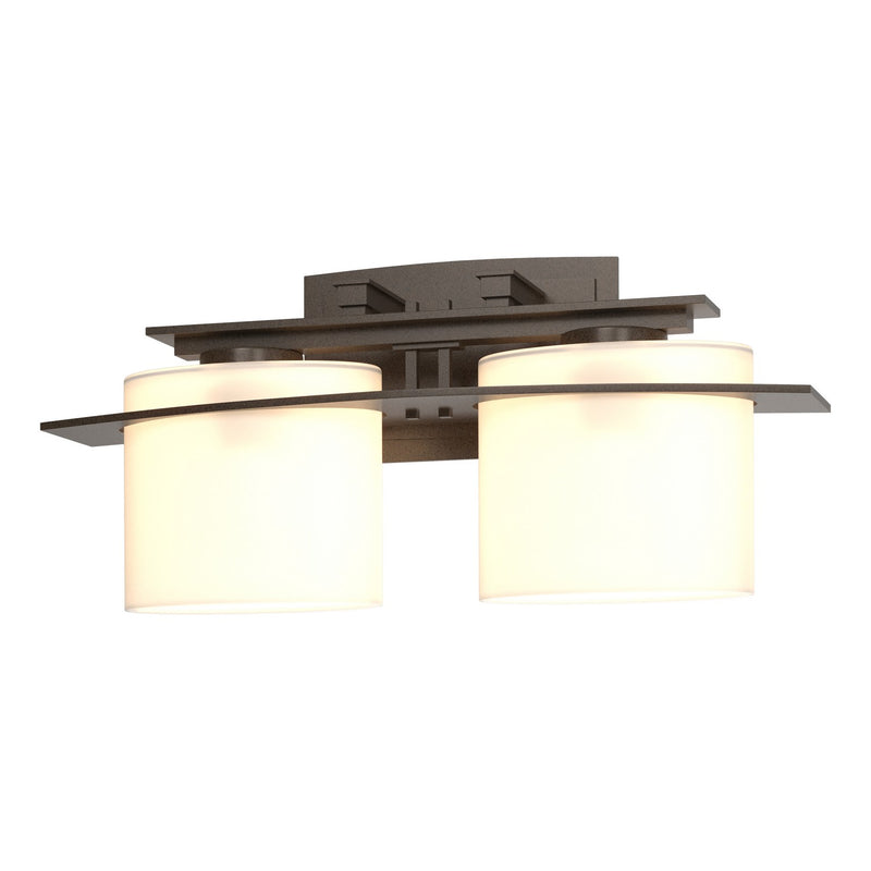 Hubbardton Forge 207522-SKT-05-GG0182 Two Light Wall Sconce, Bronze