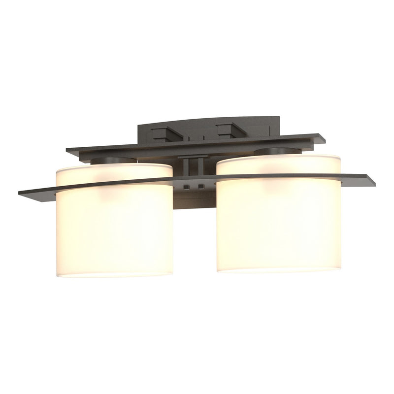 Hubbardton Forge 207522-SKT-07-GG0182 Two Light Wall Sconce, Dark Smoke