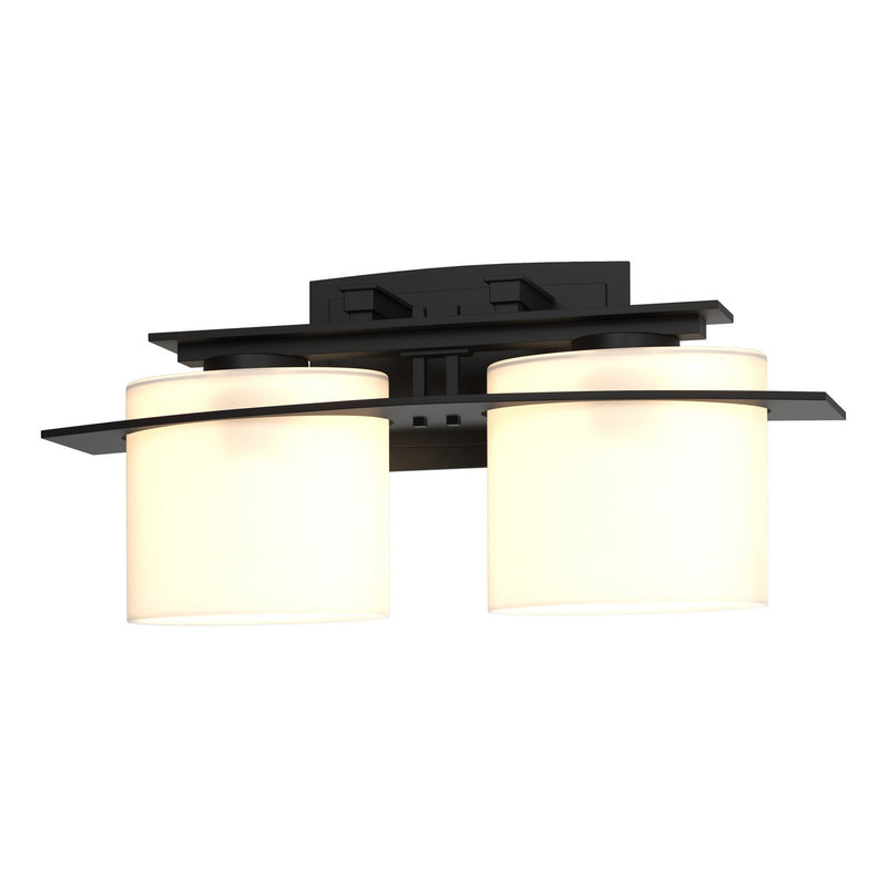 Hubbardton Forge 207522-SKT-10-GG0182 Two Light Wall Sconce, Black