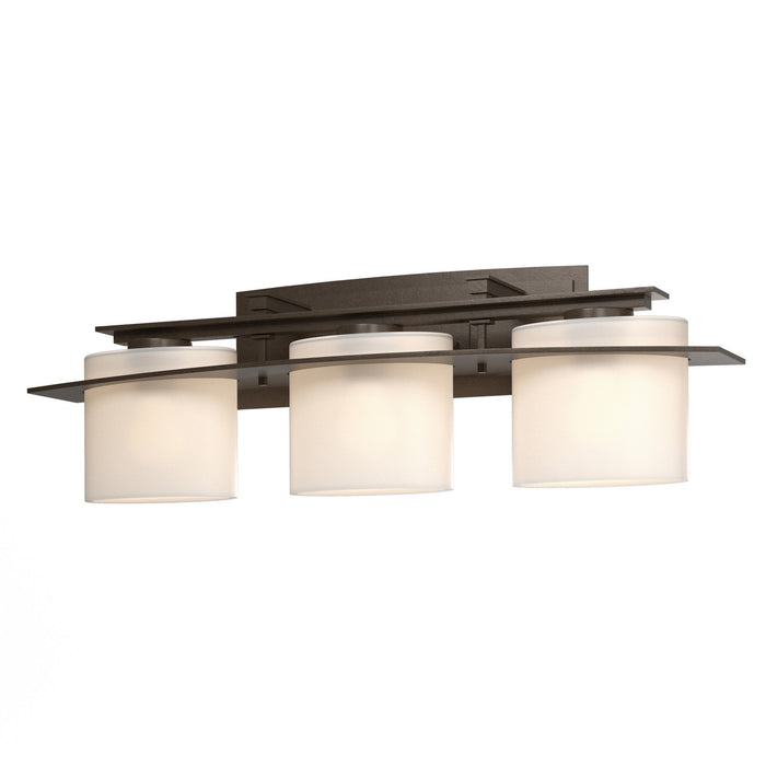 Hubbardton Forge 207523-SKT-05-GG0182 Three Light Wall Sconce, Bronze