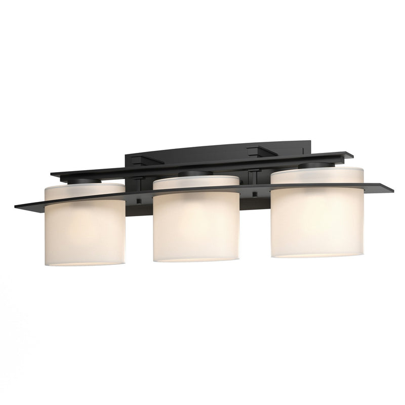 Hubbardton Forge 207523-SKT-10-GG0182 Three Light Wall Sconce, Black
