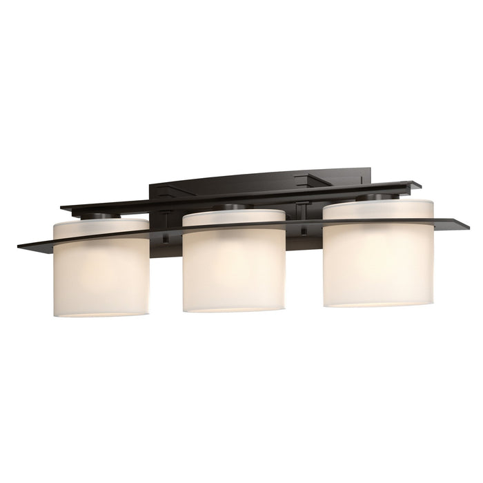 Hubbardton Forge 207523-SKT-14-GG0182 Three Light Wall Sconce, Oil Rubbed Bronze