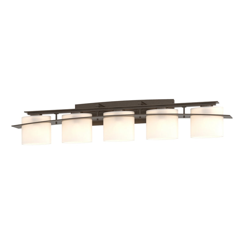 Hubbardton Forge 207525-SKT-05-GG0182 Five Light Wall Sconce, Bronze