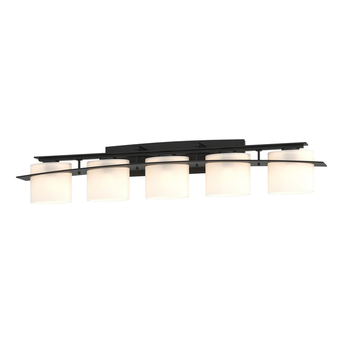 Hubbardton Forge 207525-SKT-10-GG0182 Five Light Wall Sconce, Black