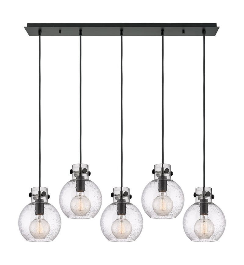 Innovations 125-410-1PS-BK-G410-8SDY Six Light Linear Pendant, Matte Black