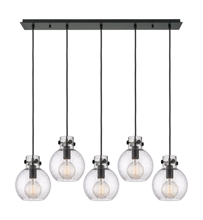 Innovations 125-410-1PS-BK-G410-8SDY Six Light Linear Pendant, Matte Black