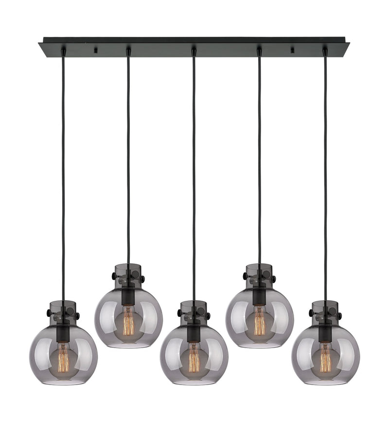 Innovations 125-410-1PS-BK-G410-8SM Nine Light Linear Pendant, Matte Black
