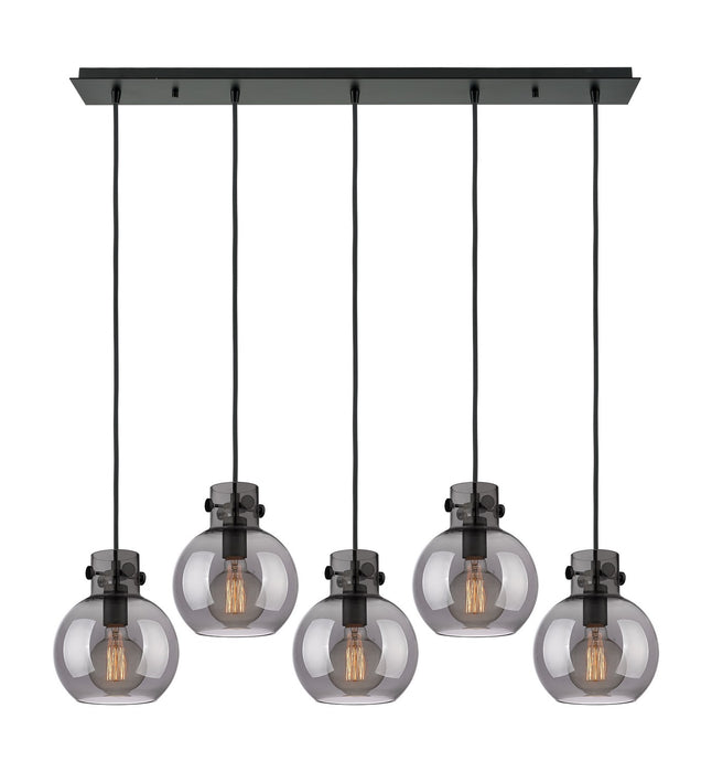Innovations 125-410-1PS-BK-G410-8SM Nine Light Linear Pendant, Matte Black