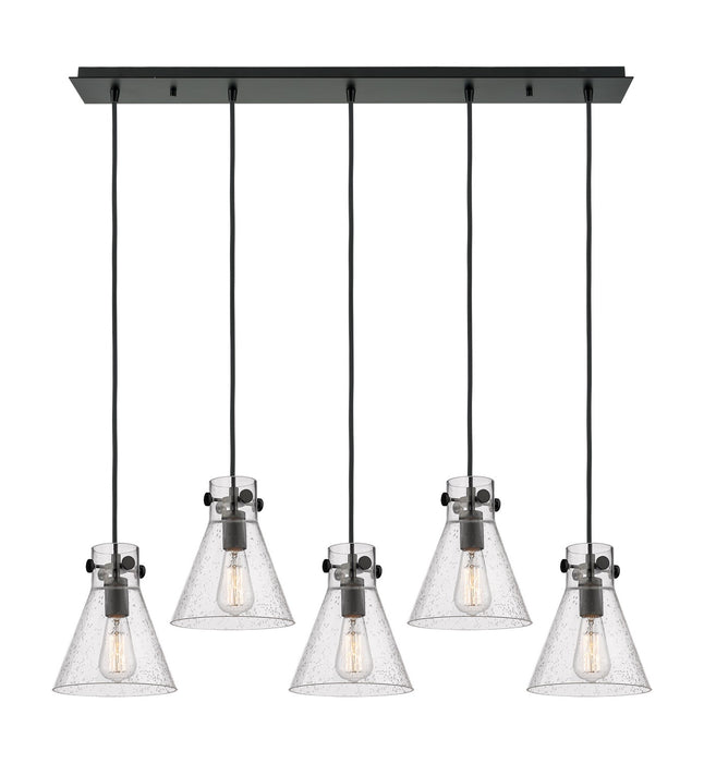 Innovations 125-410-1PS-BK-G411-8SDY Eight Light Linear Pendant, Matte Black
