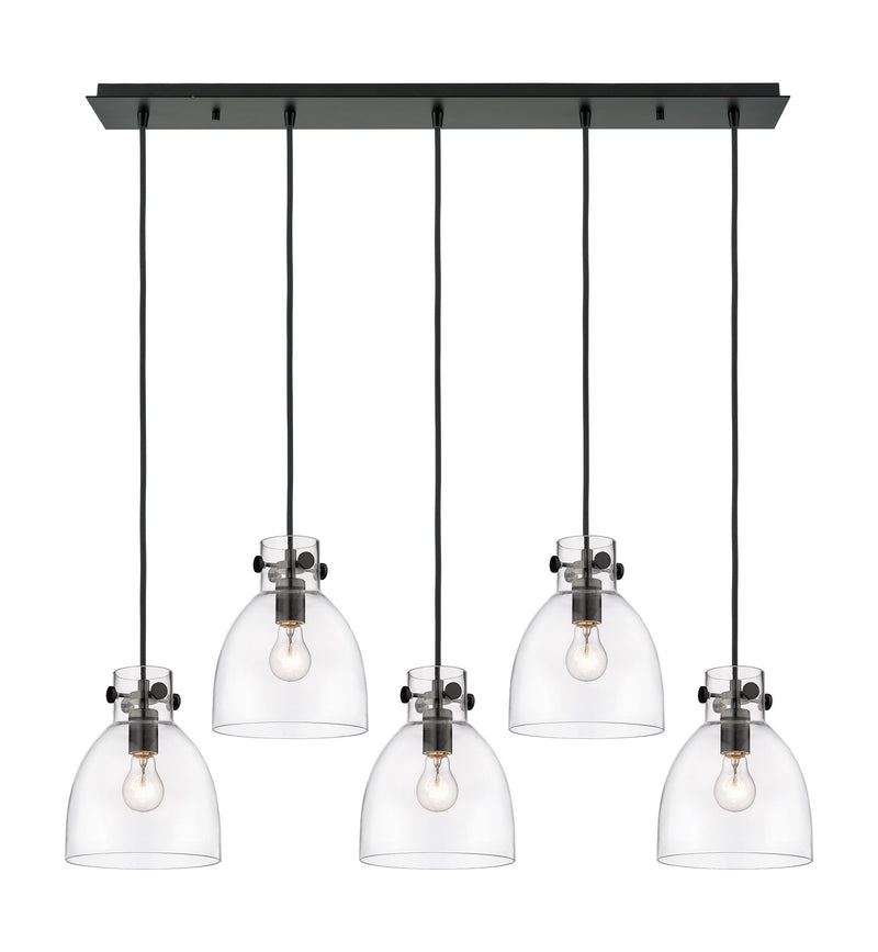 Innovations 125-410-1PS-BK-G412-8CL Seven Light Linear Pendant, Matte Black