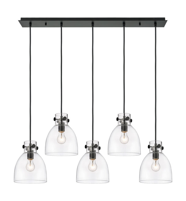 Innovations 125-410-1PS-BK-G412-8CL Seven Light Linear Pendant, Matte Black