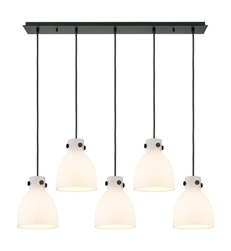 Innovations 125-410-1PS-BK-G412-8WH Seven Light Linear Pendant, Matte Black